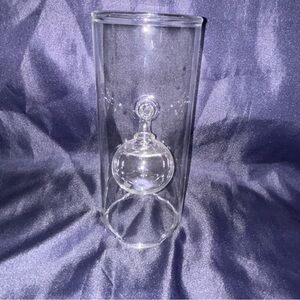 Vintage Wolfard Glass Blowing Company Hand Blown 9” Glass Oil Lamp